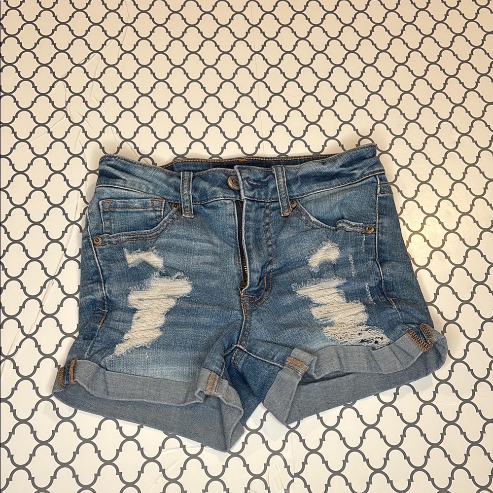 Denim Distressed Women Shorts